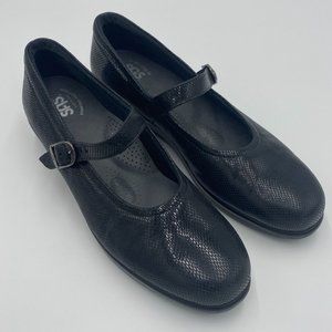 Tripad SAS Womens Black Mary Jane Shoes Leather Comfort Foot Bed Size 10 N